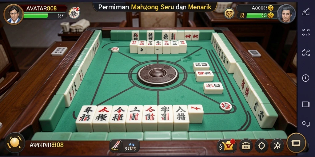 Screenshot gameplay <strong>AVATAR808</strong> menampilkan aksi seru dengan ubin Mahjong yang menawan.