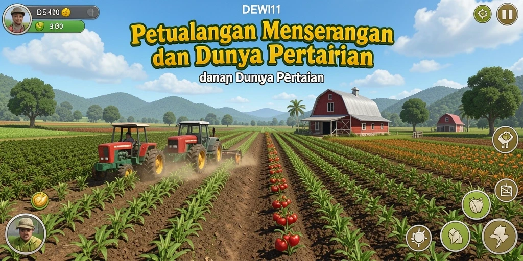 Screenshot DEWI11 menampilkan aktivitas bertani yang seru dan menarik.
