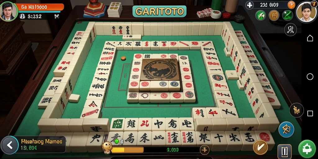 Tampilan screenshot utama GARITOTO menampilkan gameplay Mahjong yang menarik.