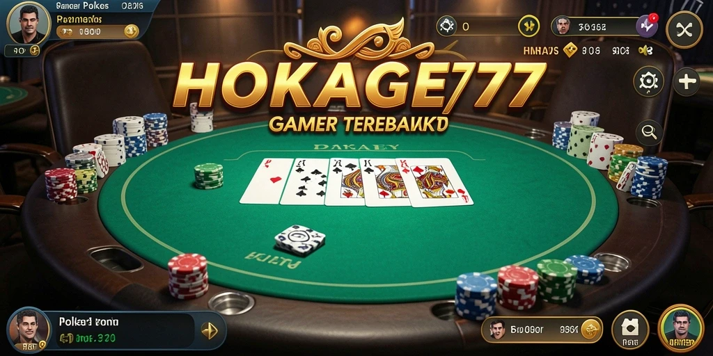 Tampilan menarik dari gameplay HOKAGE77 dengan fitur poker yang seru.
