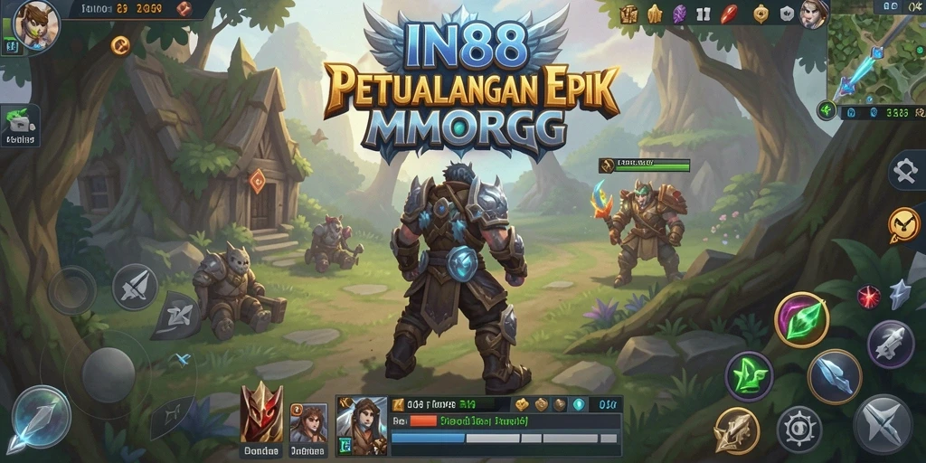 Screenshot dari gameplay epik IN88 dalam dunia MMORPG.