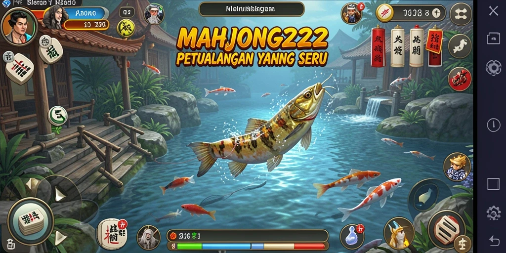 Tampilan gameplay seru dari MAHJONG222 saat menangkap ikan.