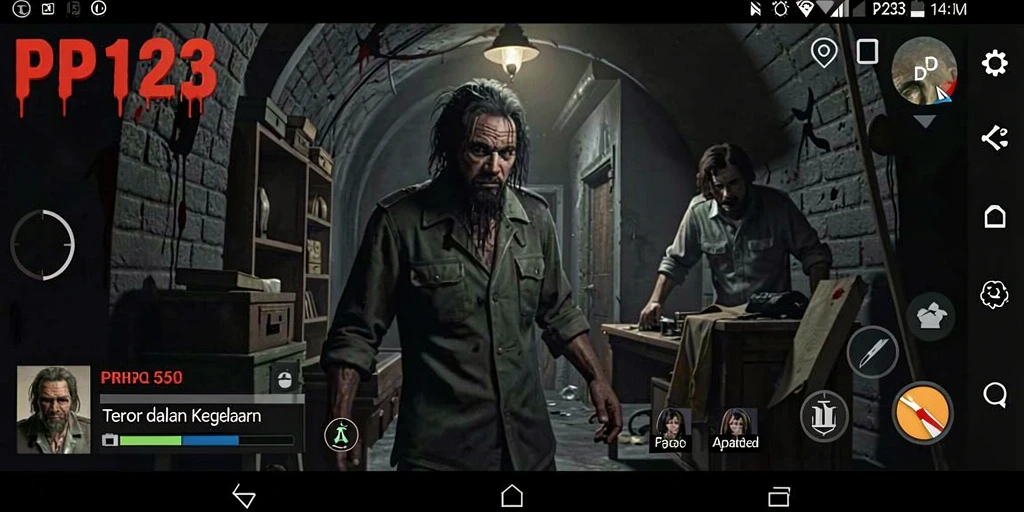 Gameplay mencekam dalam PP123 menunjukkan suasana horor yang kental.