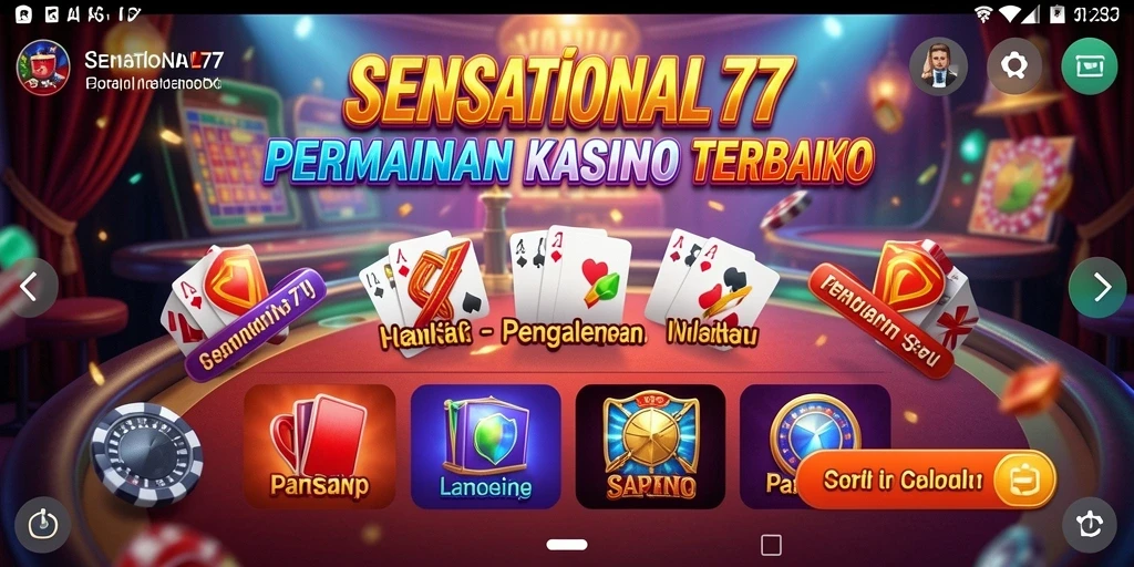 Tampilan menarik dari gameplay Kasino di SENSATIONAL77.