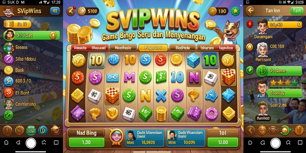 Tampilan gameplay Bingo yang seru di SVIPWINS.