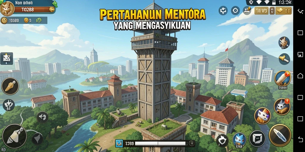 Screenshot utama TO288 menampilkan aksi seru dari gameplay Tower Defense.