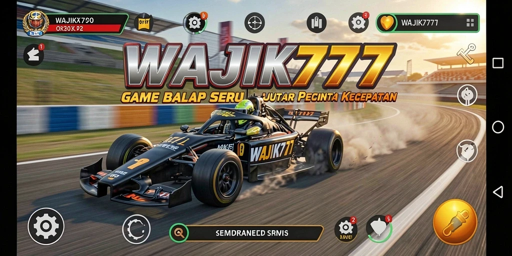 Tampilan gameplay balap yang mendebarkan di WAJIK777.