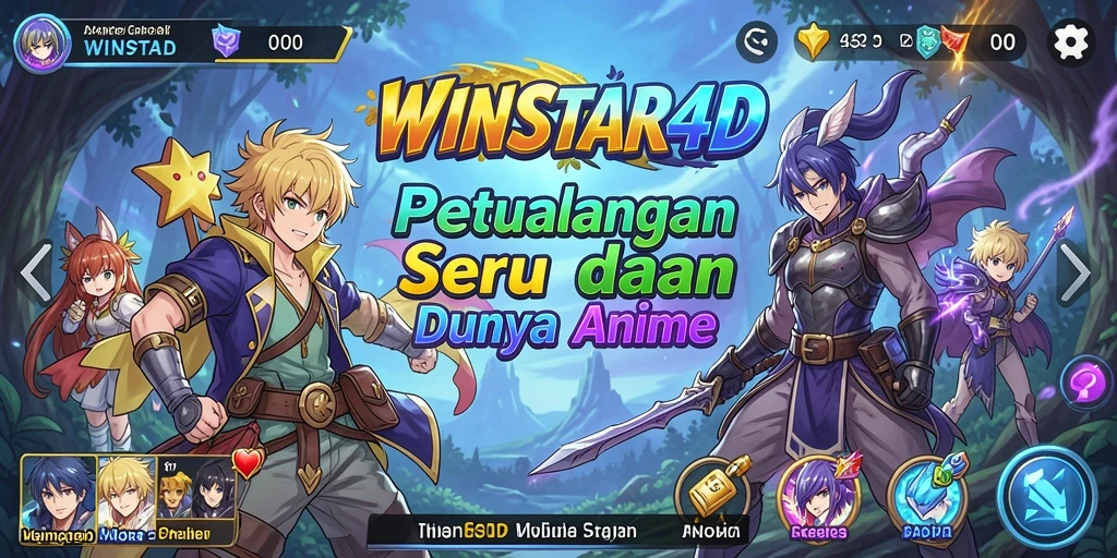 Tampilan gameplay seru dari WINSTAR4D di dunia anime.
